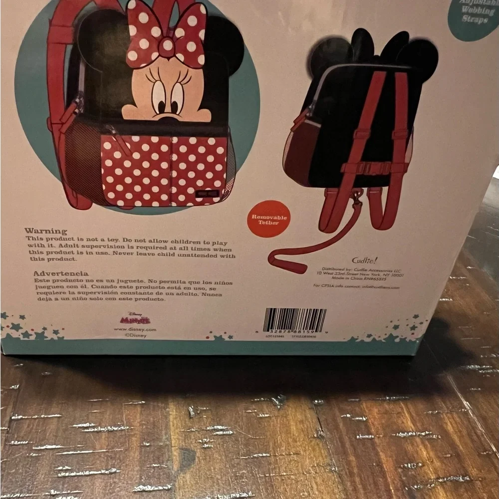 Disney Baby Minnie Mouse Polka Dot Toddler Harness Backpack